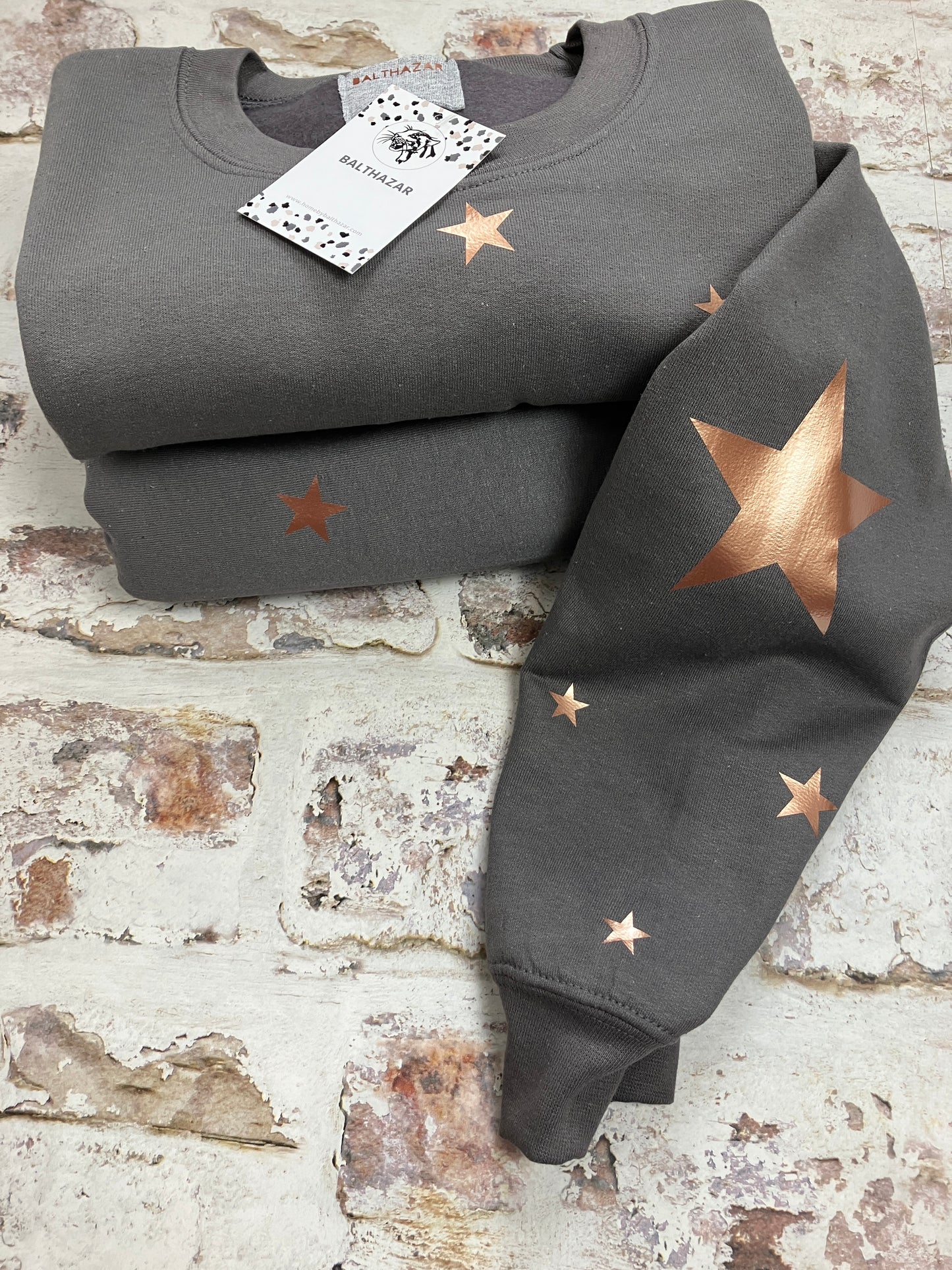 Star sleeved sweatshirt