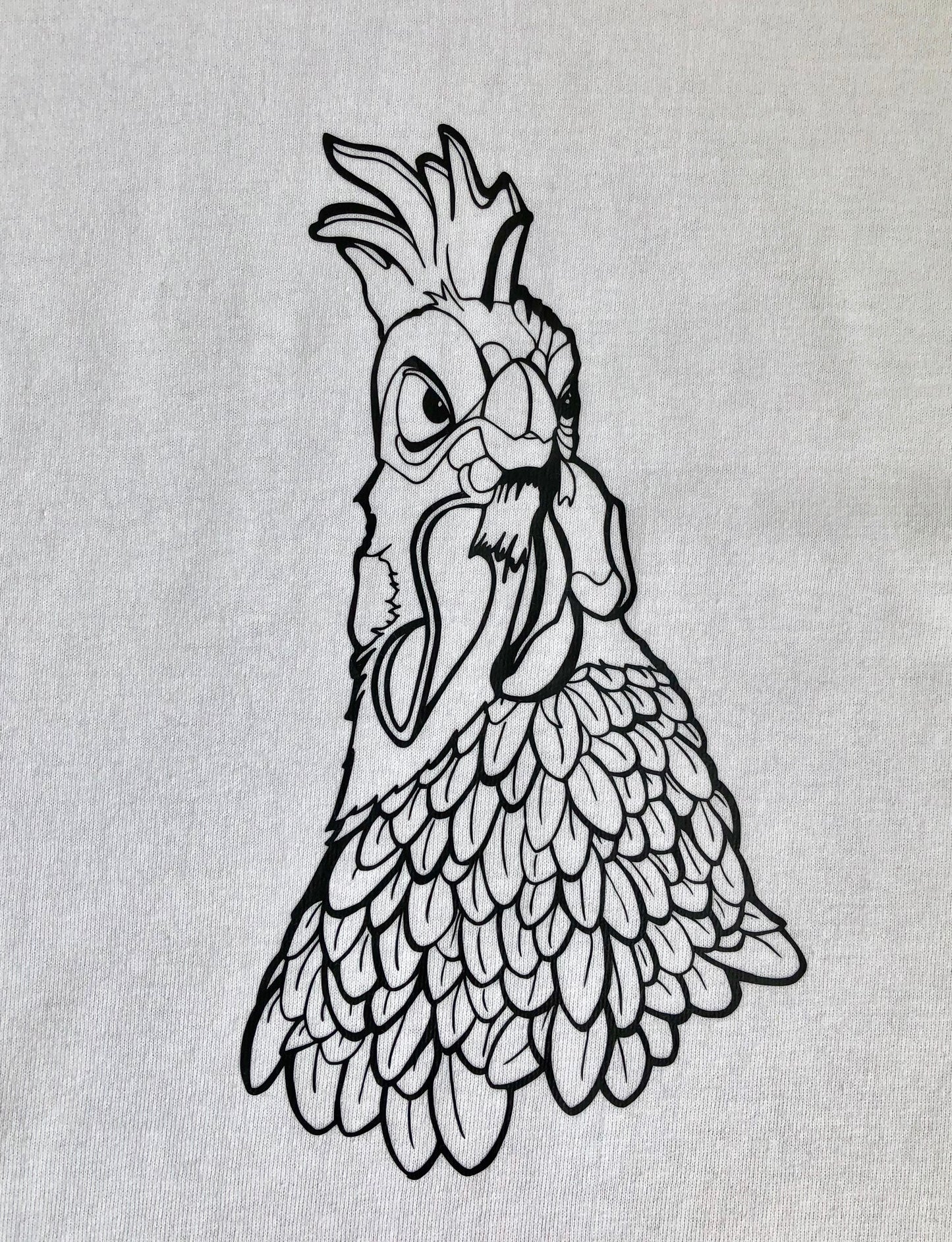 Large Chicken t- shirt by Fingers Art