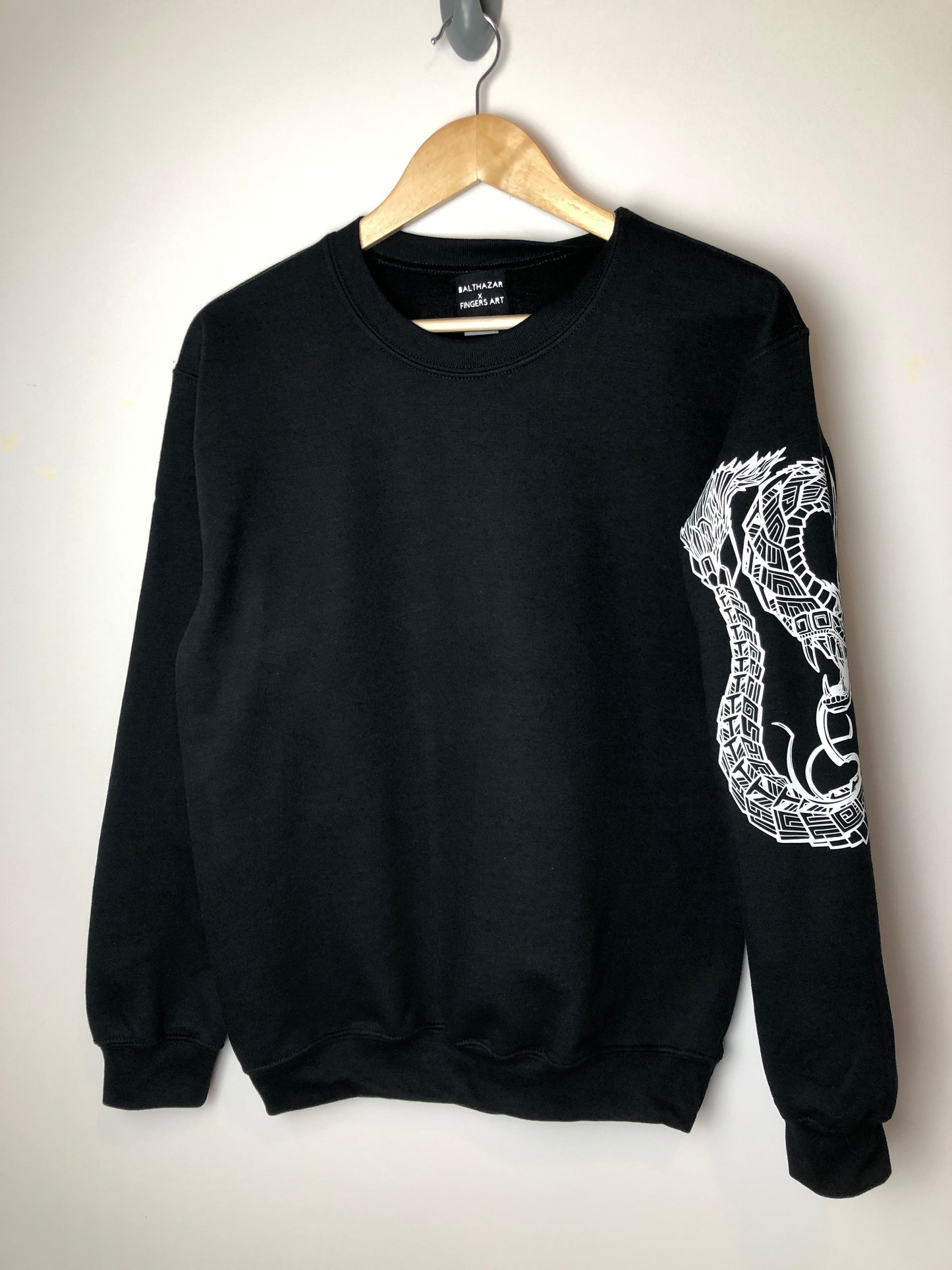 Quetzalcoatl Tattoo style sleeved sweatshirt