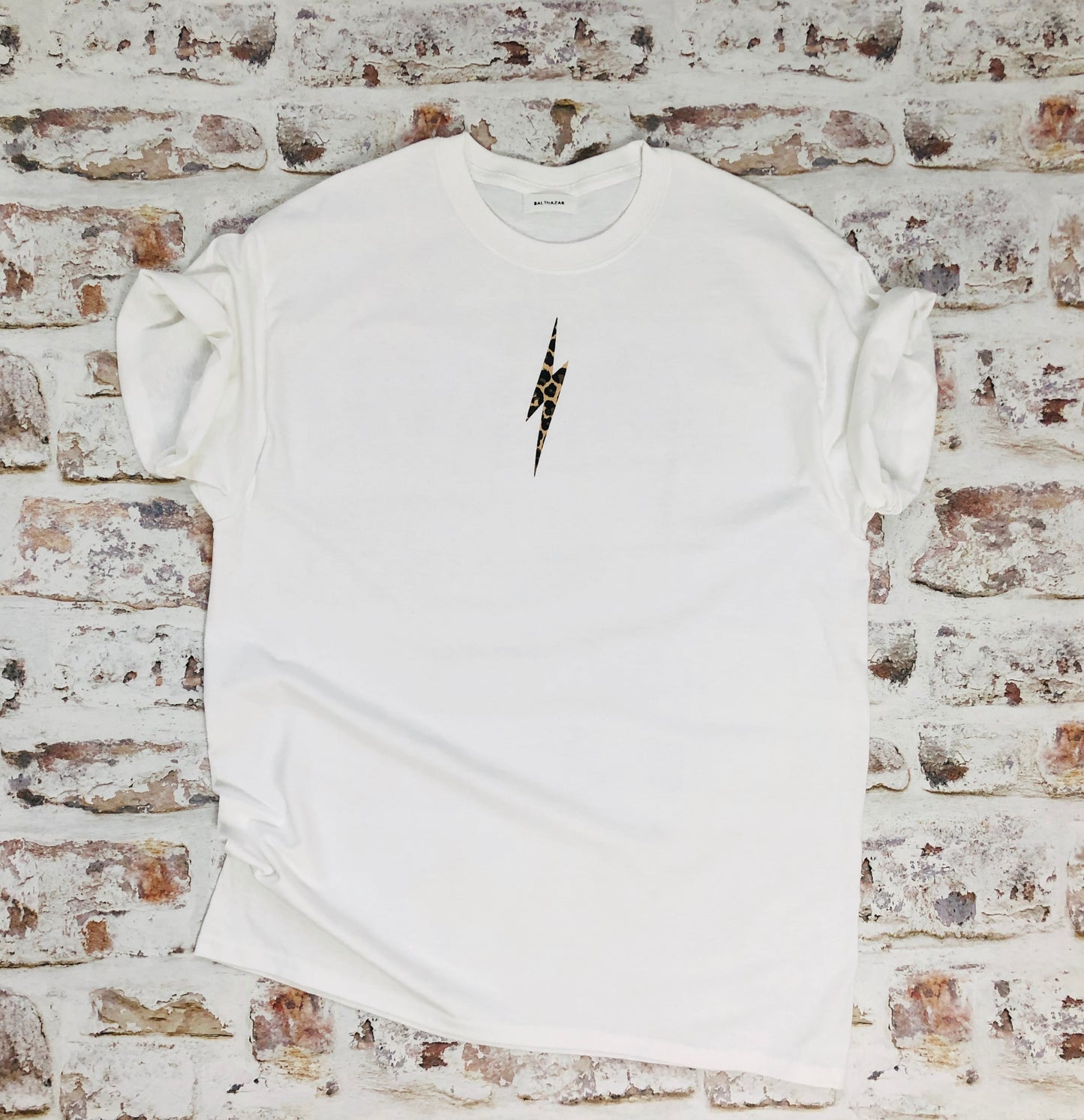 Animal print lightning bolt t-shirt