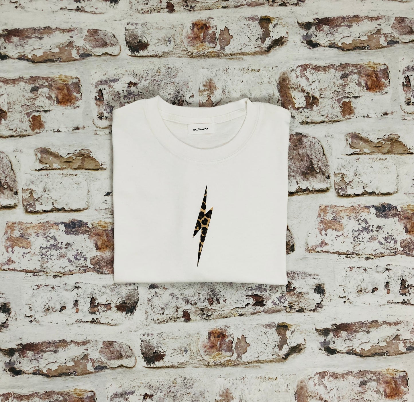 Animal print lightning bolt t-shirt