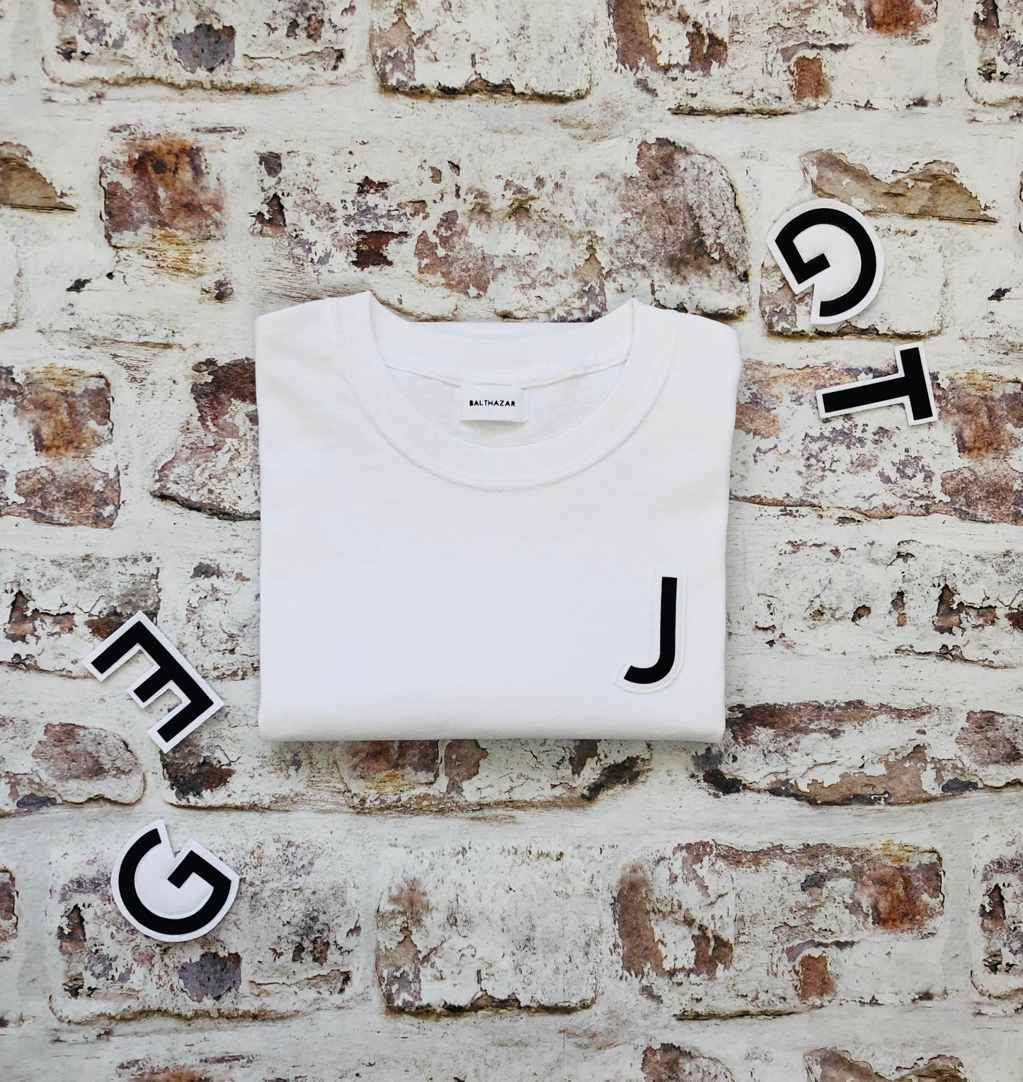 Varsity style initial t-shirt - Customised  Personalised unisex shirt