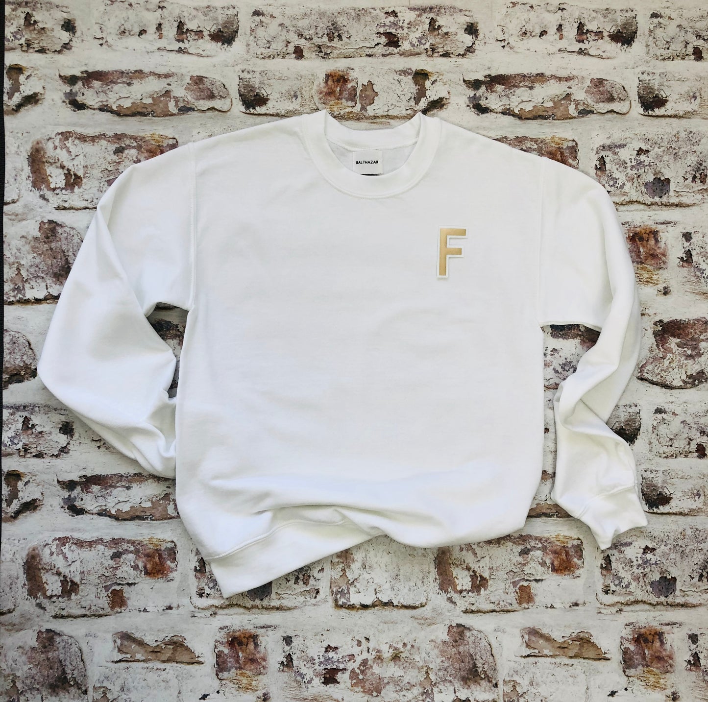 Customised Varsity style Initial sweatshirt