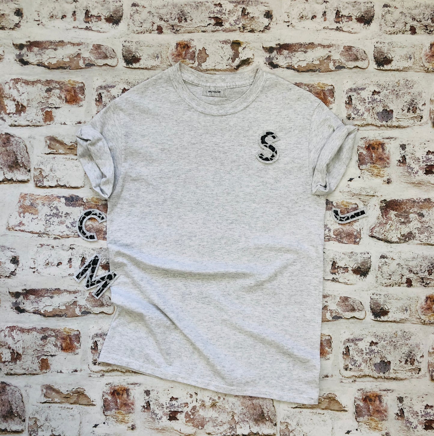Varsity style initial t-shirt - Customised  Personalised unisex shirt