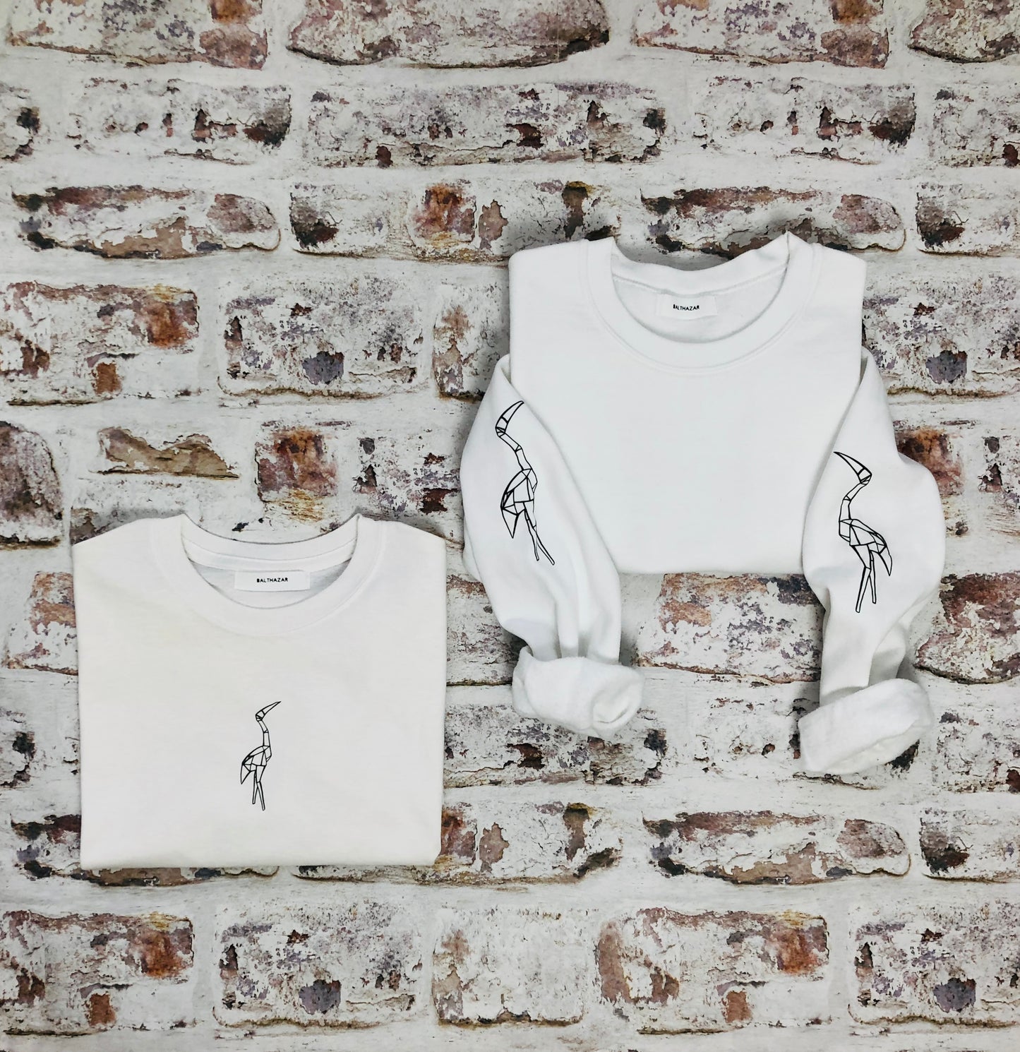 Origami Crane sleeved sweatshirt