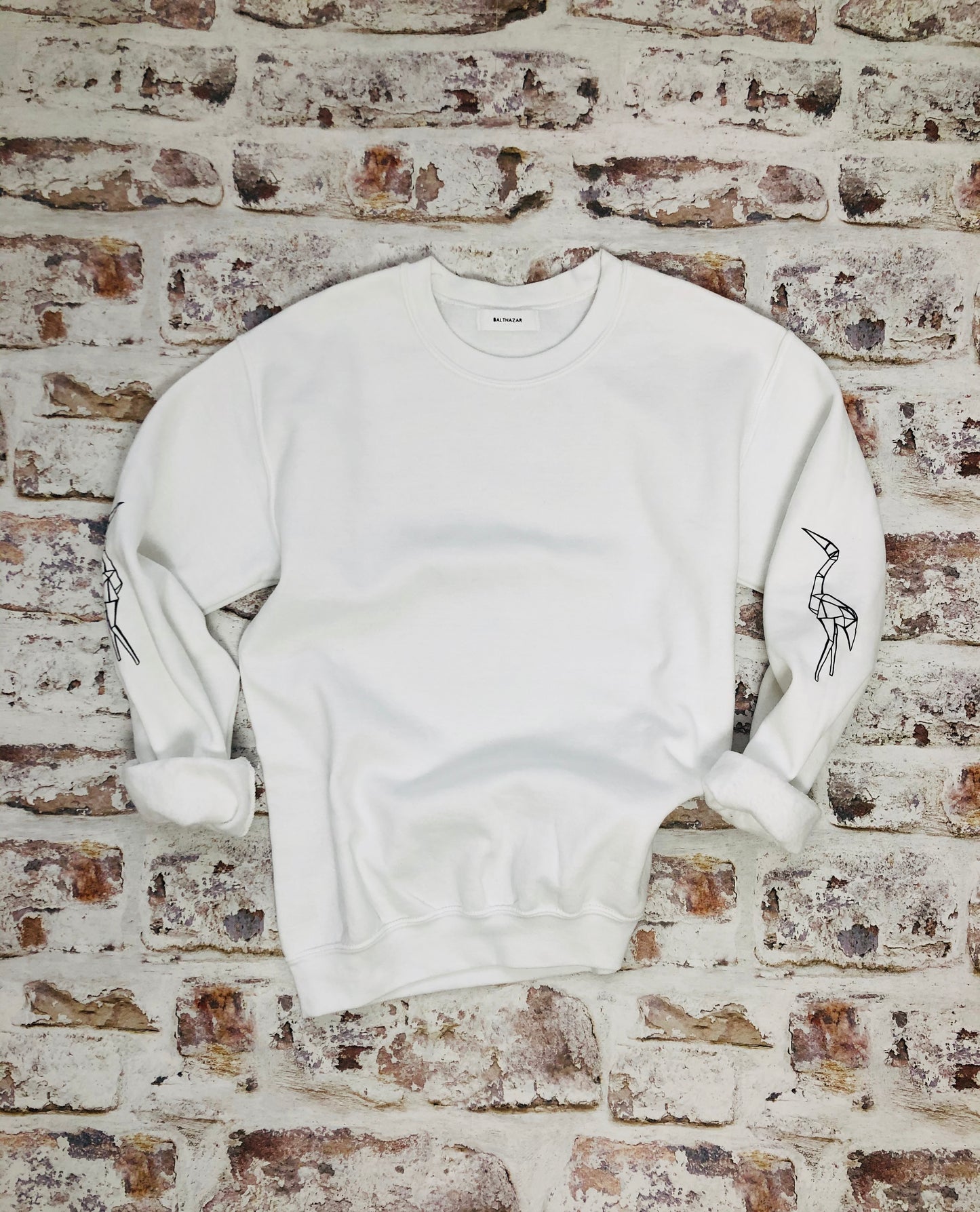 Origami Crane sleeved sweatshirt