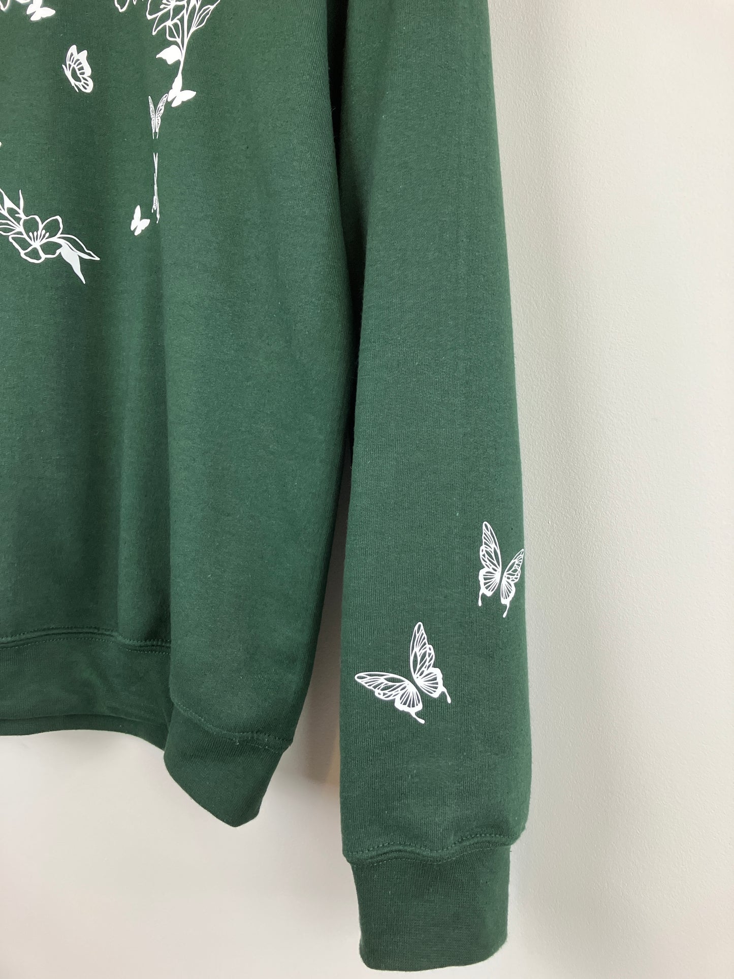 Floral Butterfly heart sweatshirt