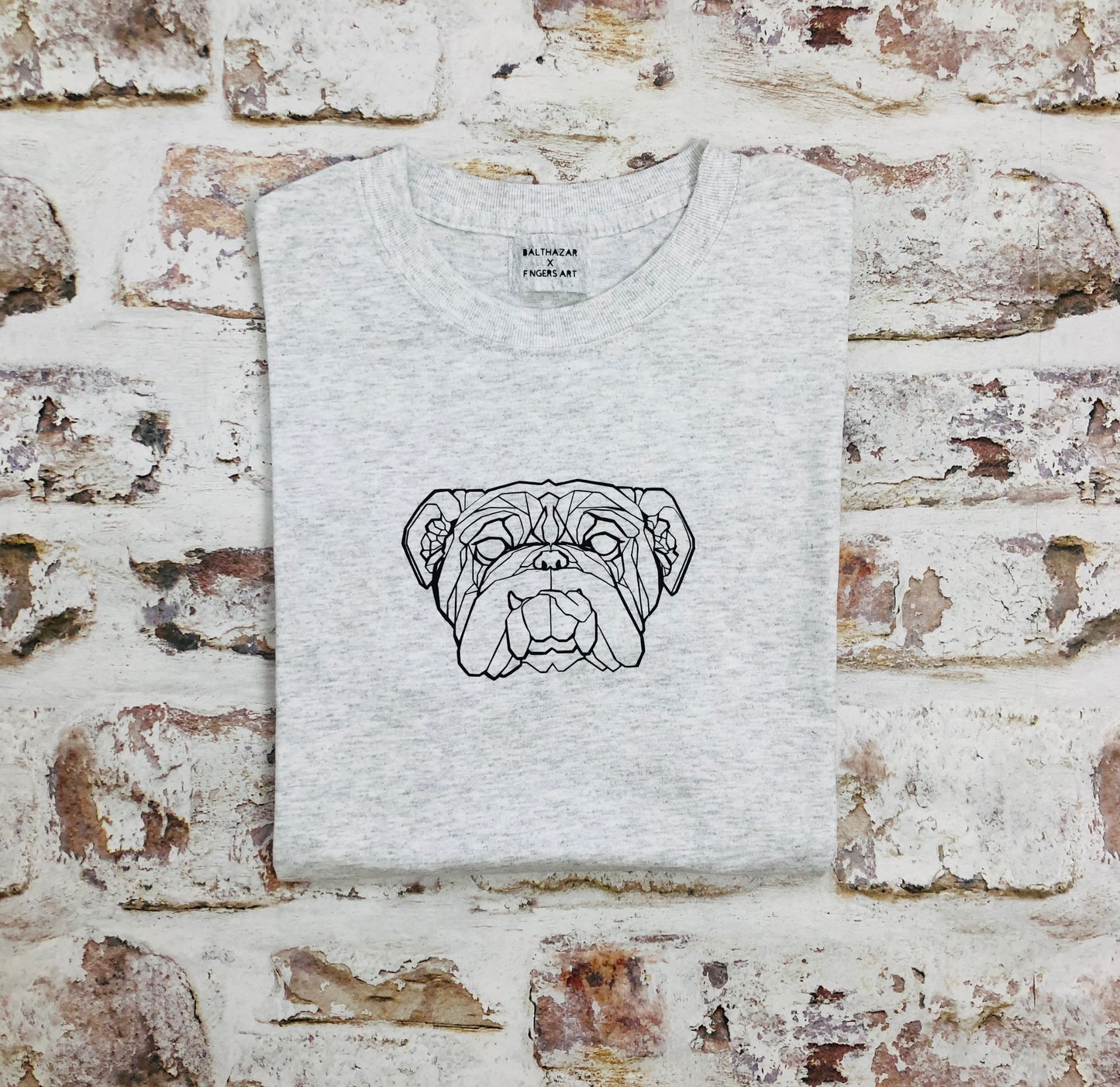 Geometric Bulldog T-shirt