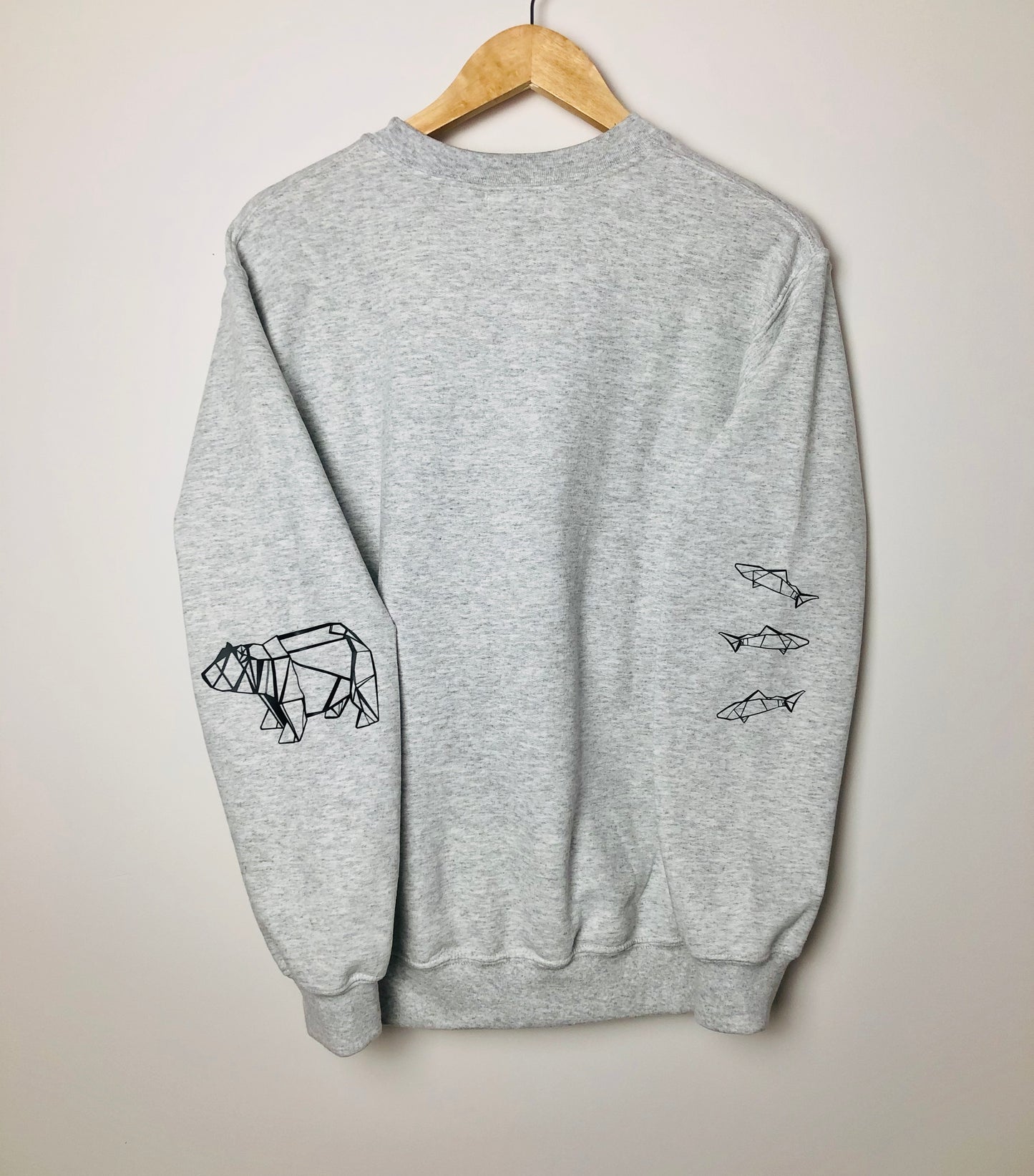 Origami Bear and Salmon Sweatshirt