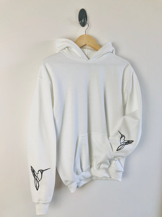 Hummingbird sleeved design Hoody - Sample Medium