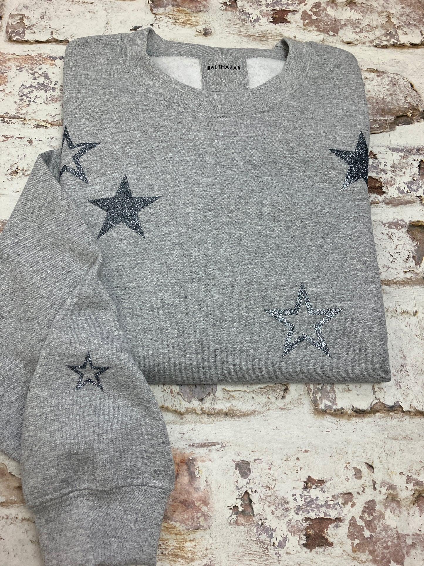 All the stars sweatshirt- MId grey - Medium -sample