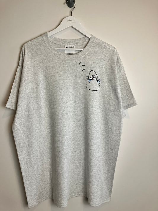 Pocket shark t-shirt - Grey XL sample