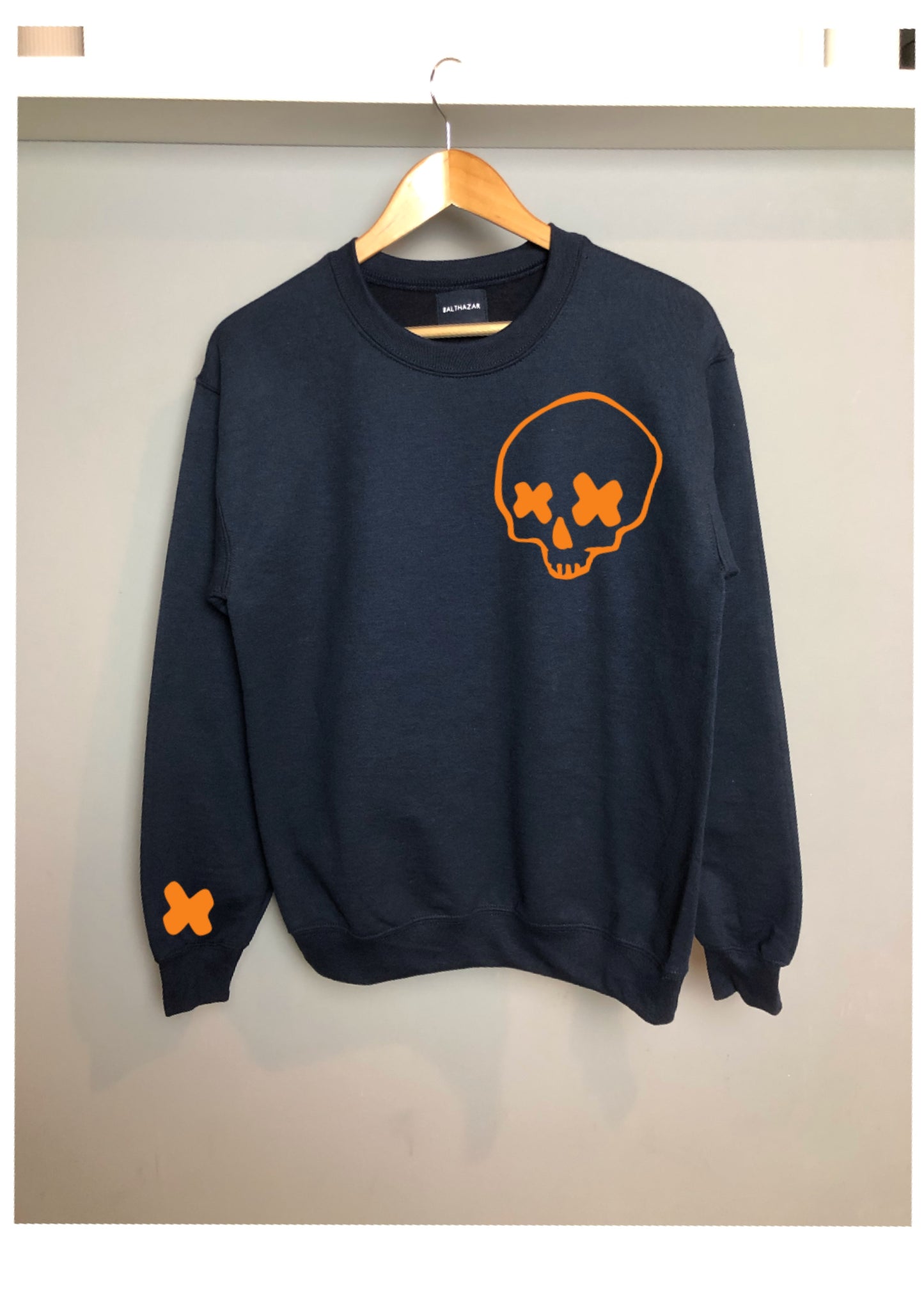 Cross eyed skull sweatshirt