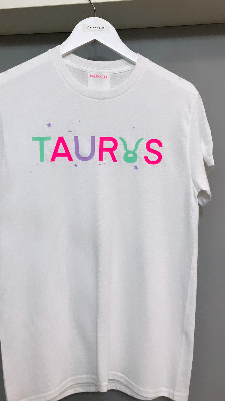 Pastel Zodiac text t-shirt