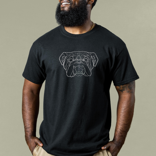Geometric Bulldog T-shirt