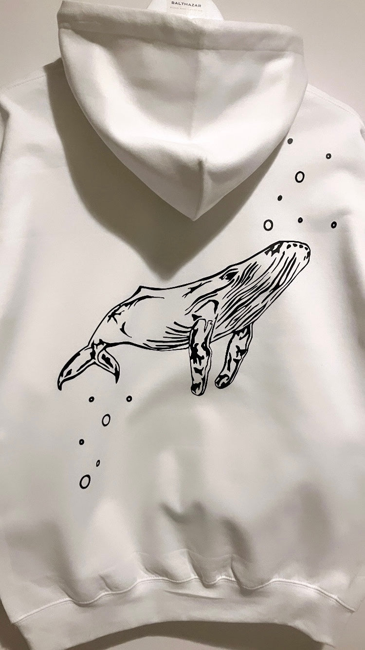 Humpback whale Hoody - handmade - customisable