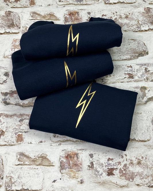 Outline lightning bolt sweatshirt - unisex geometric design