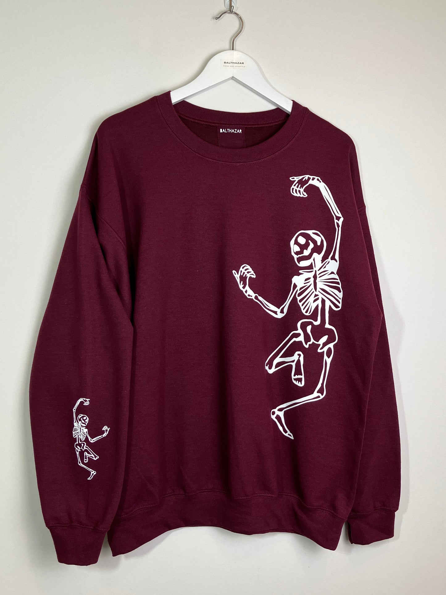 Mega Dancing Skeleton sweatshirt - Novelty print - unisex- customisable - handmade