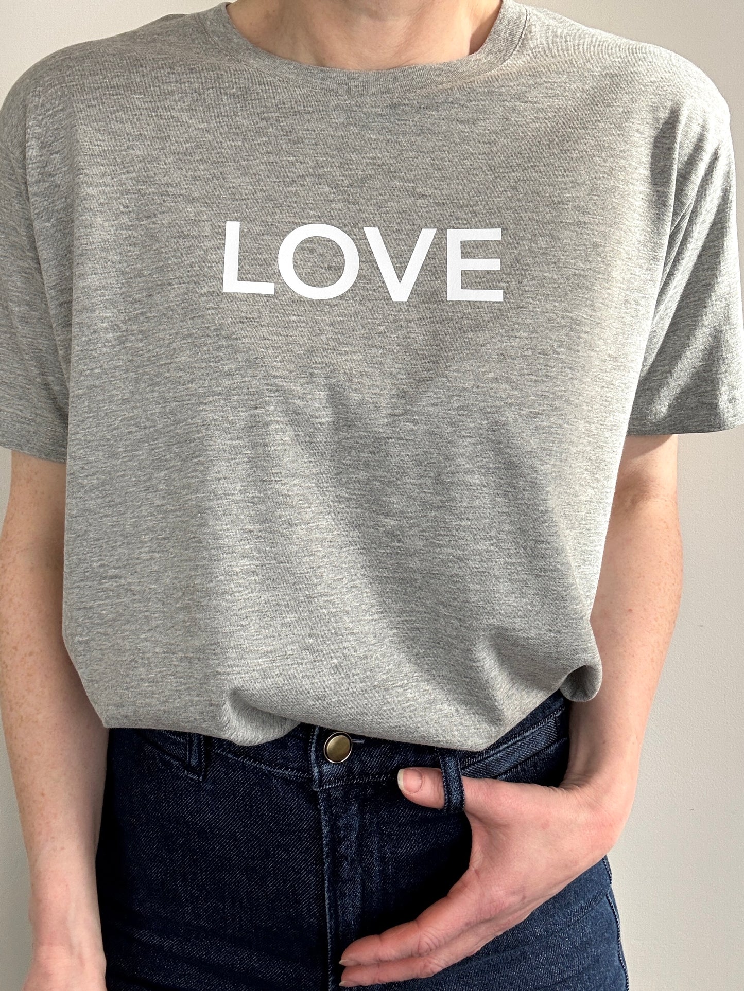 LOVE text t-shirt- customisable