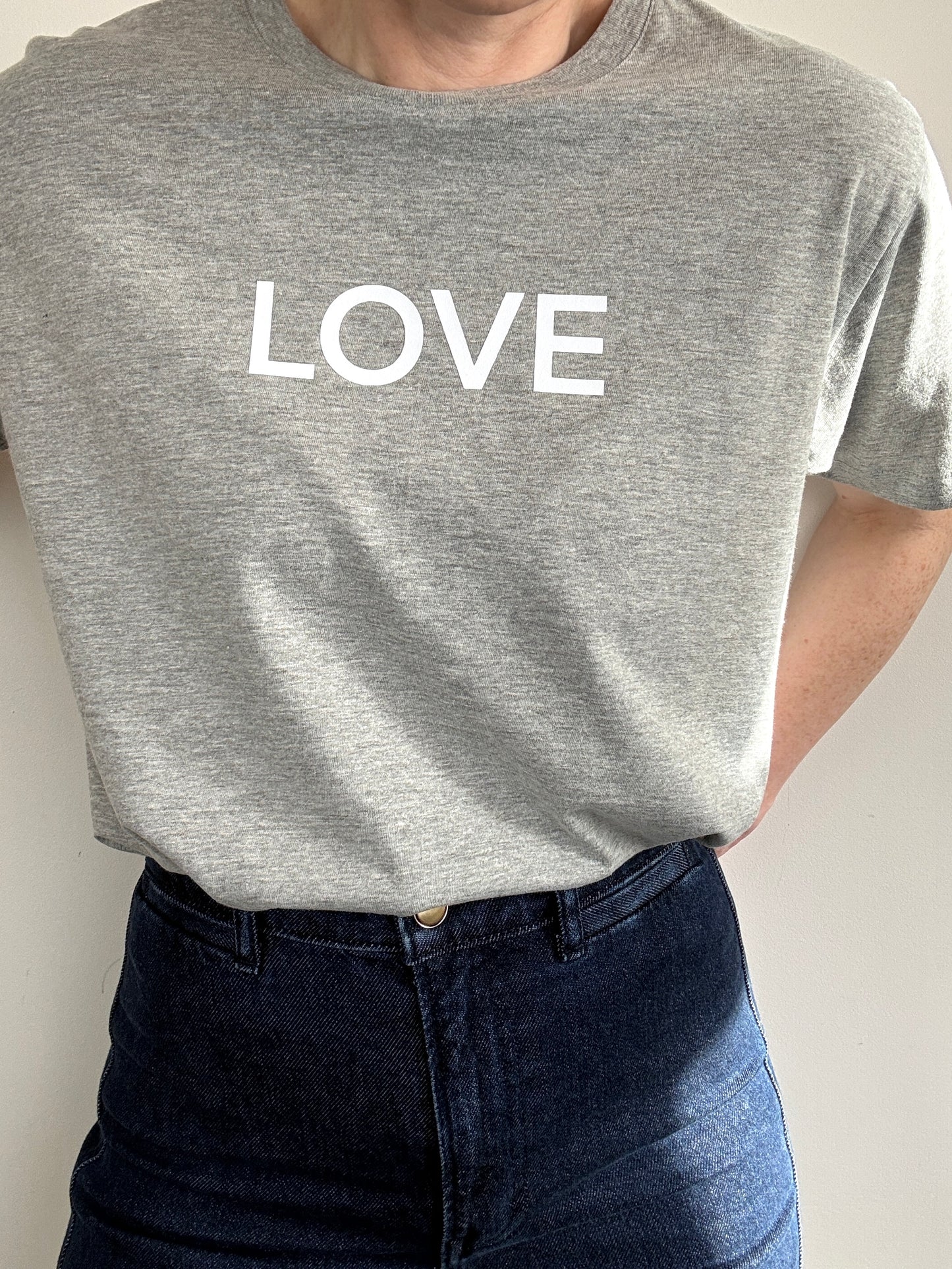 LOVE text t-shirt- customisable