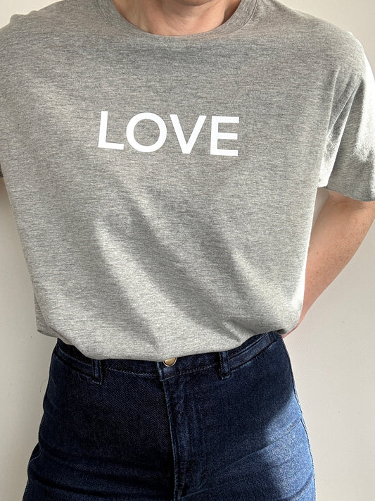LOVE text t-shirt- customisable