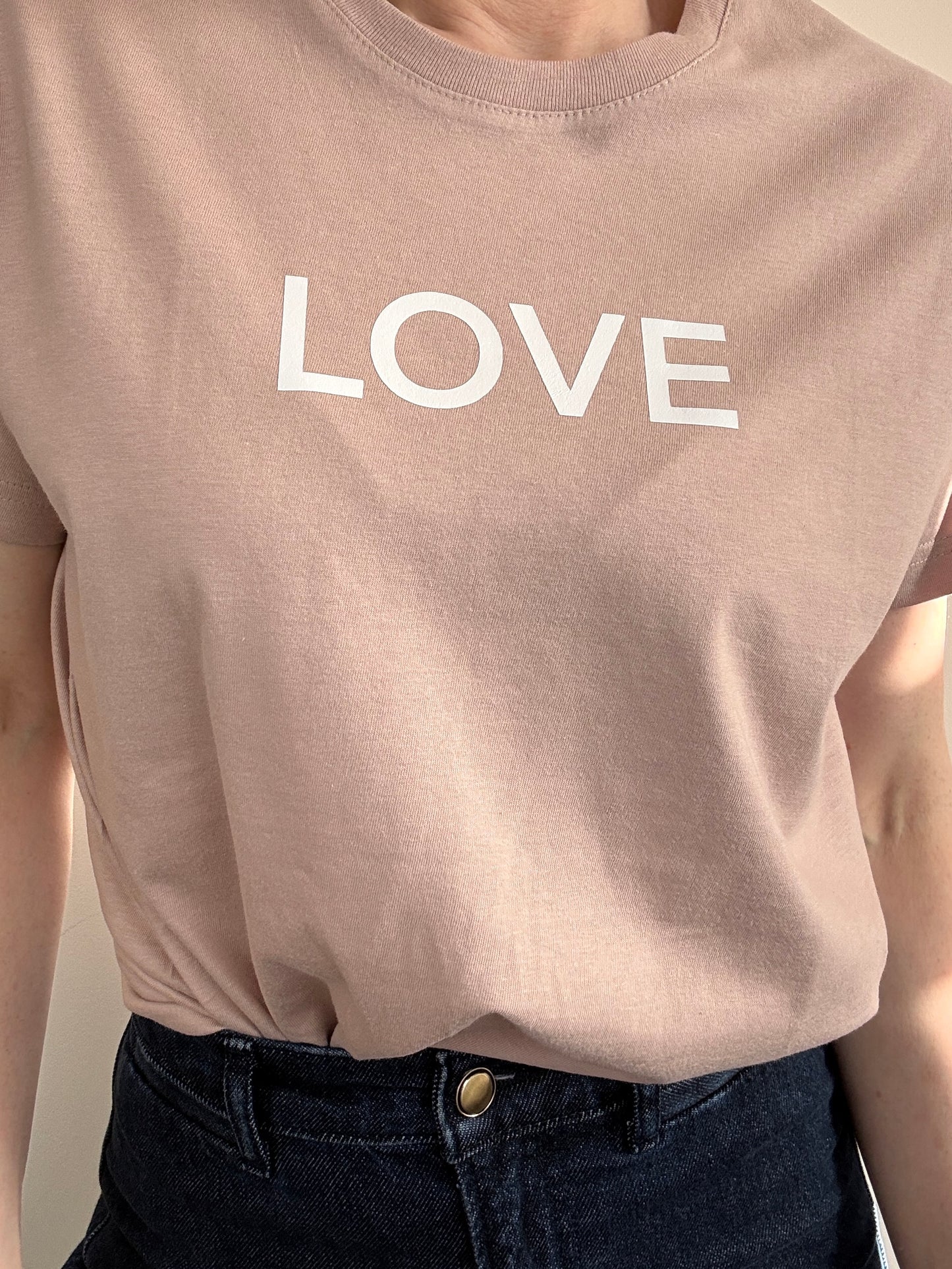 LOVE text t-shirt- customisable
