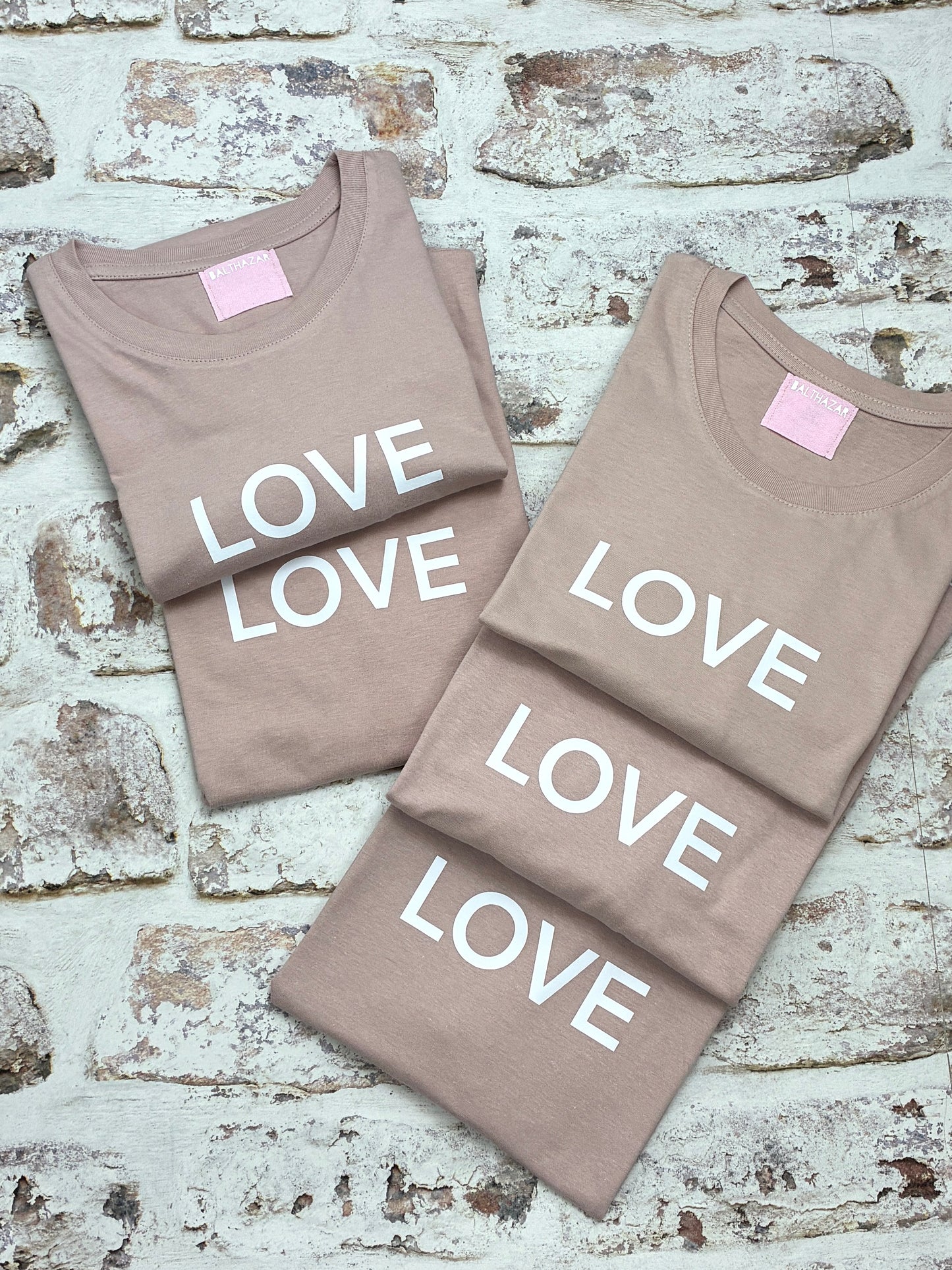 LOVE text t-shirt- customisable