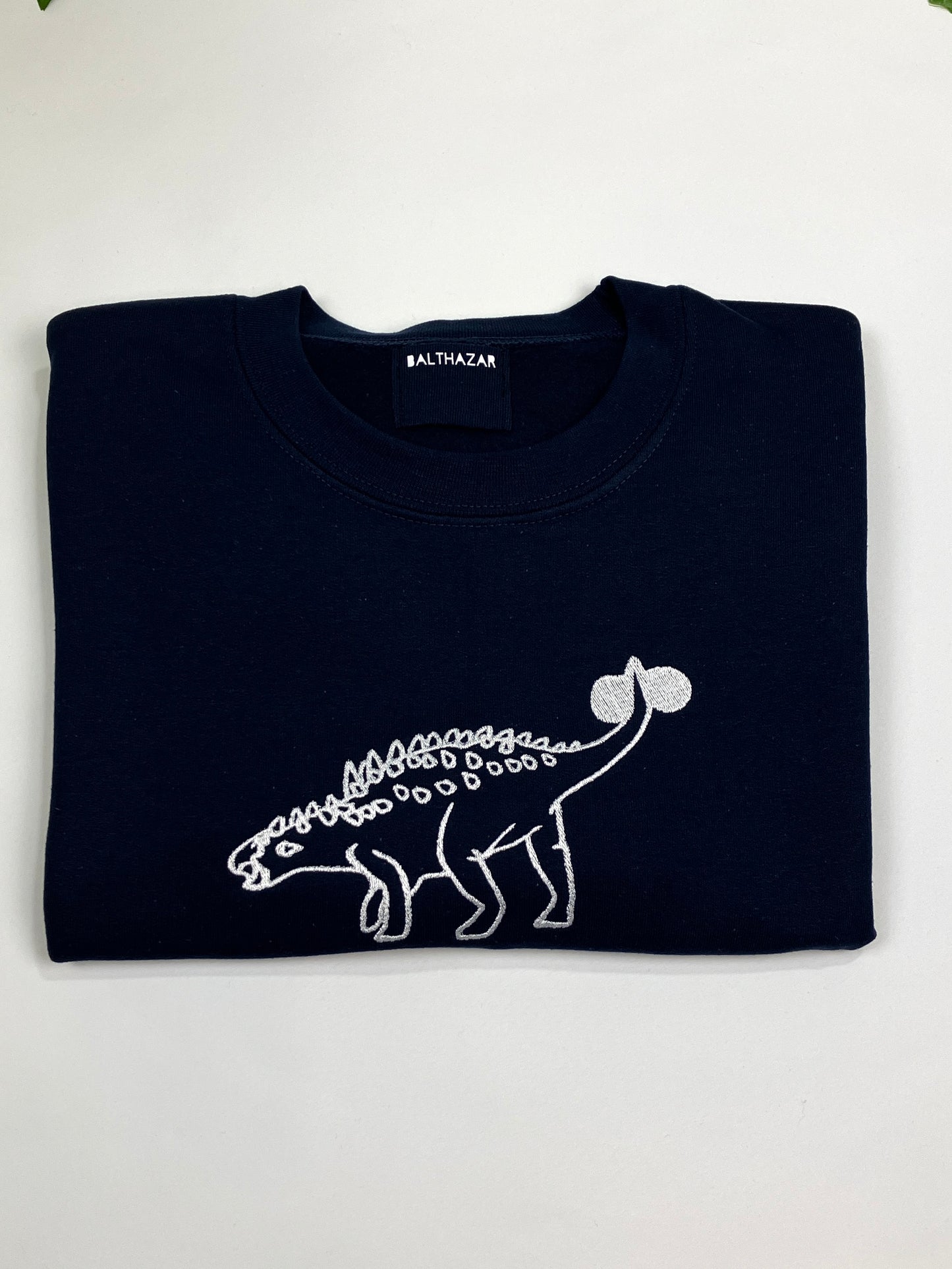 Embroidered Dinosaur sweatshirt - customisable - choose your own dinosaur