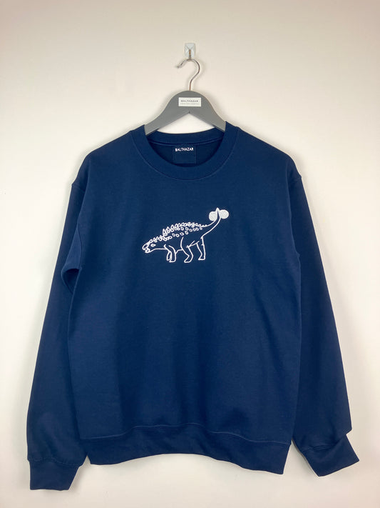 Embroidered Dinosaur sweatshirt - customisable - choose your own dinosaur