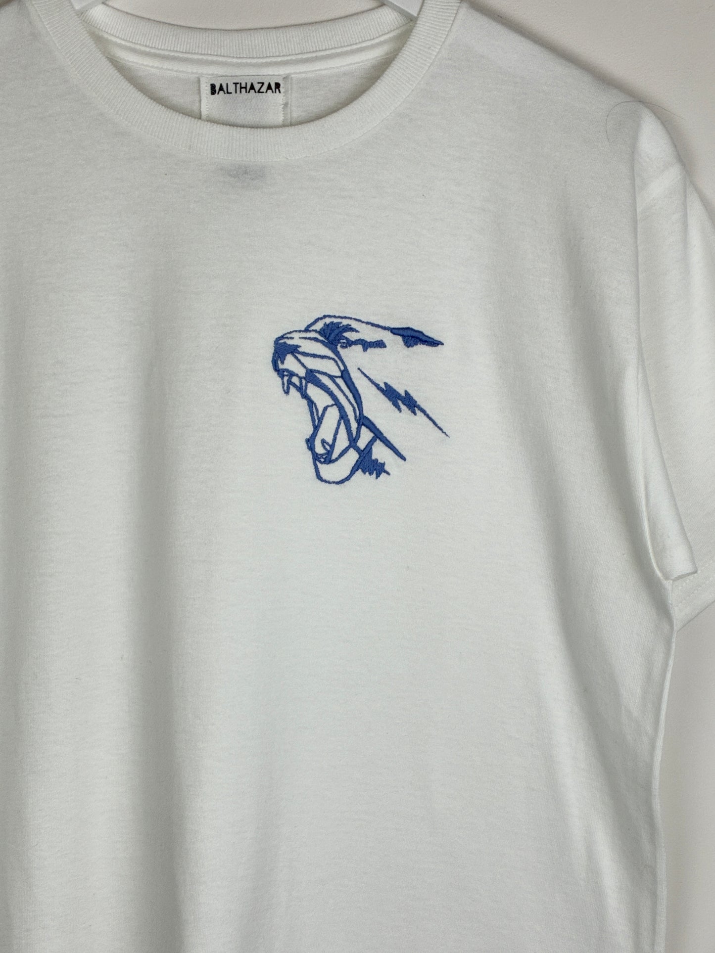 Graphic embroidered leopard head t-shirt- mini version- customisable