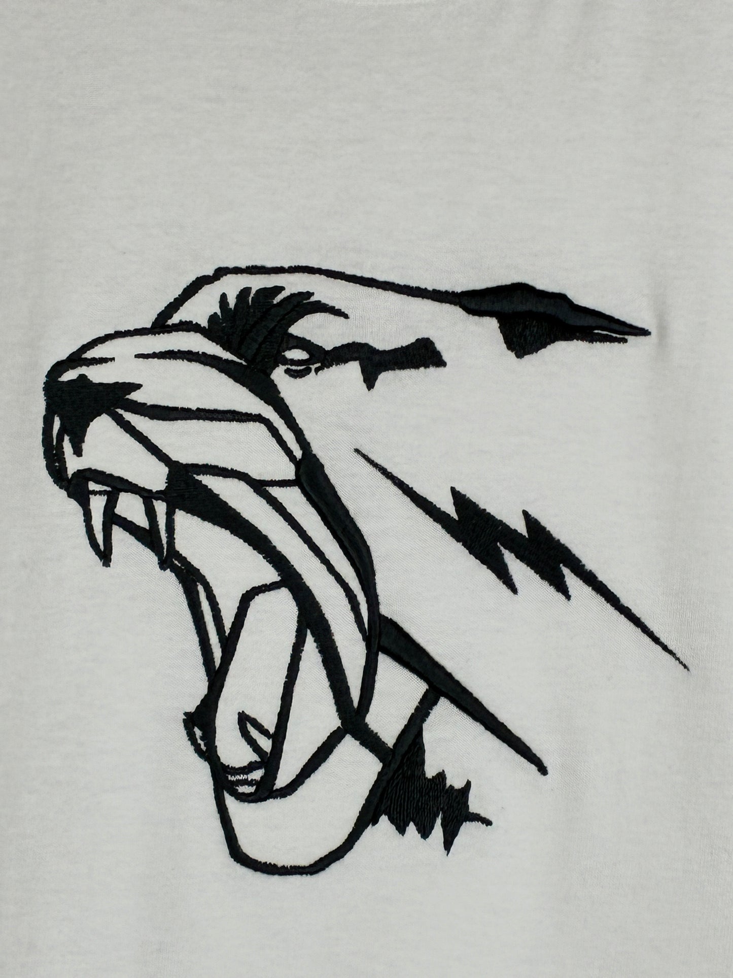 Large Graphic embroidered leopard head t-shirt - customisable