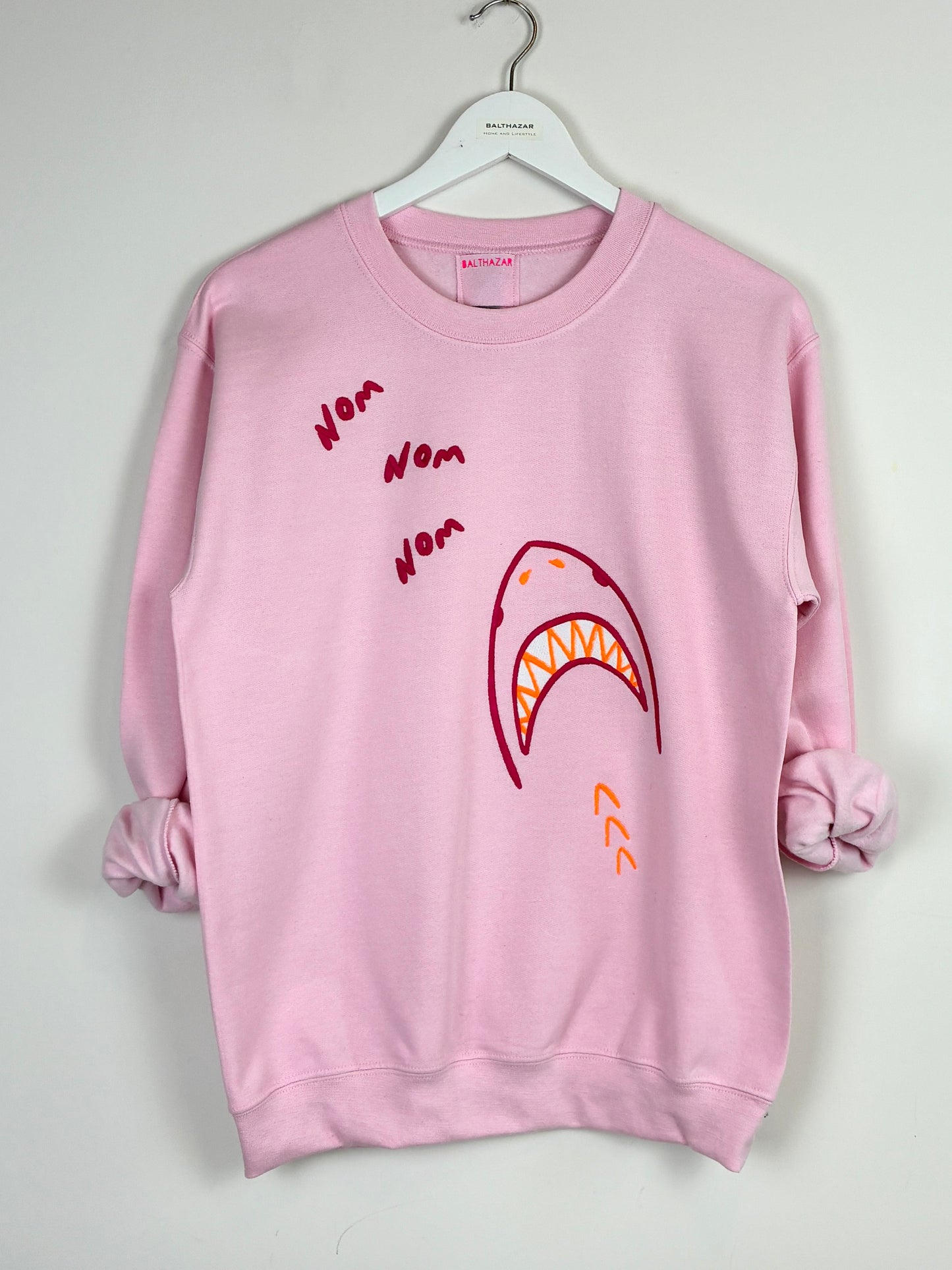 Embroidered mega shark sweatshirt