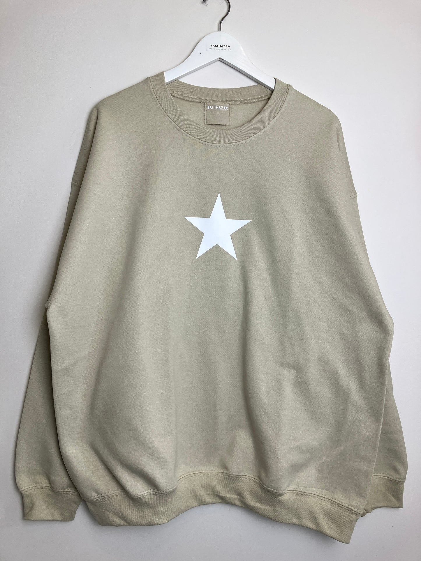 Star sweatshirt - sand - sample- XL