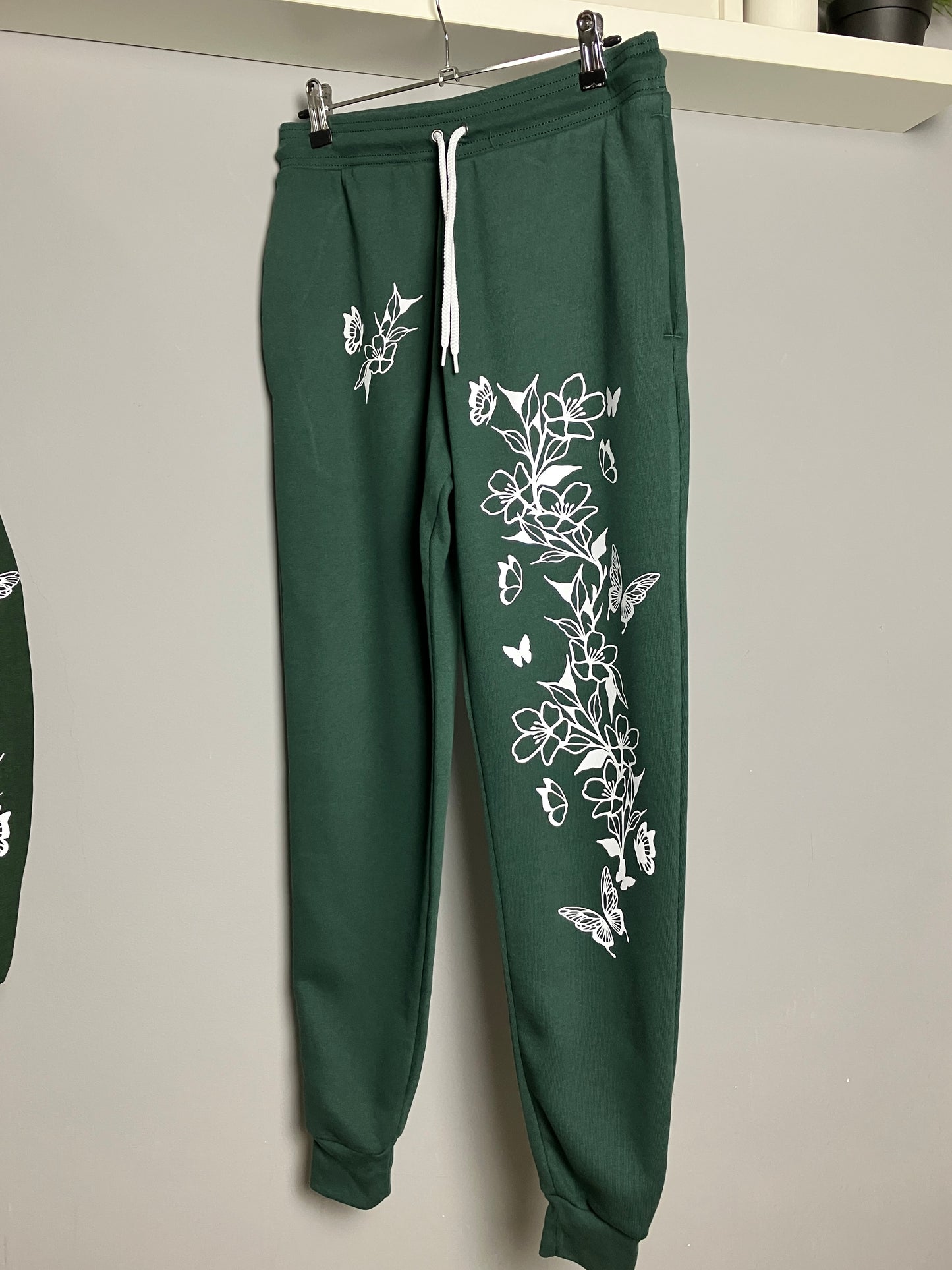 Statement Floral Butterfly Joggers