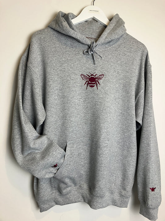 Embroidered Bee Hoody - unisex - customisable