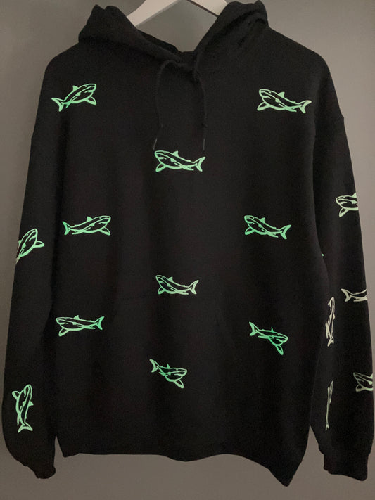 Glow in the dark shark hoody