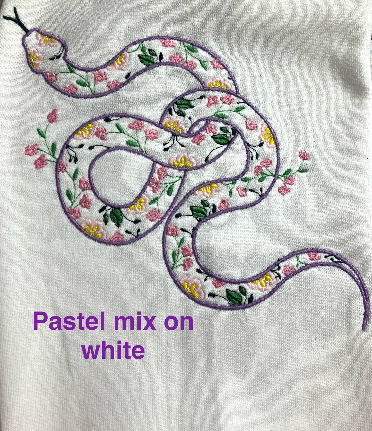 Floral embroidered snake t-shirt - customisable