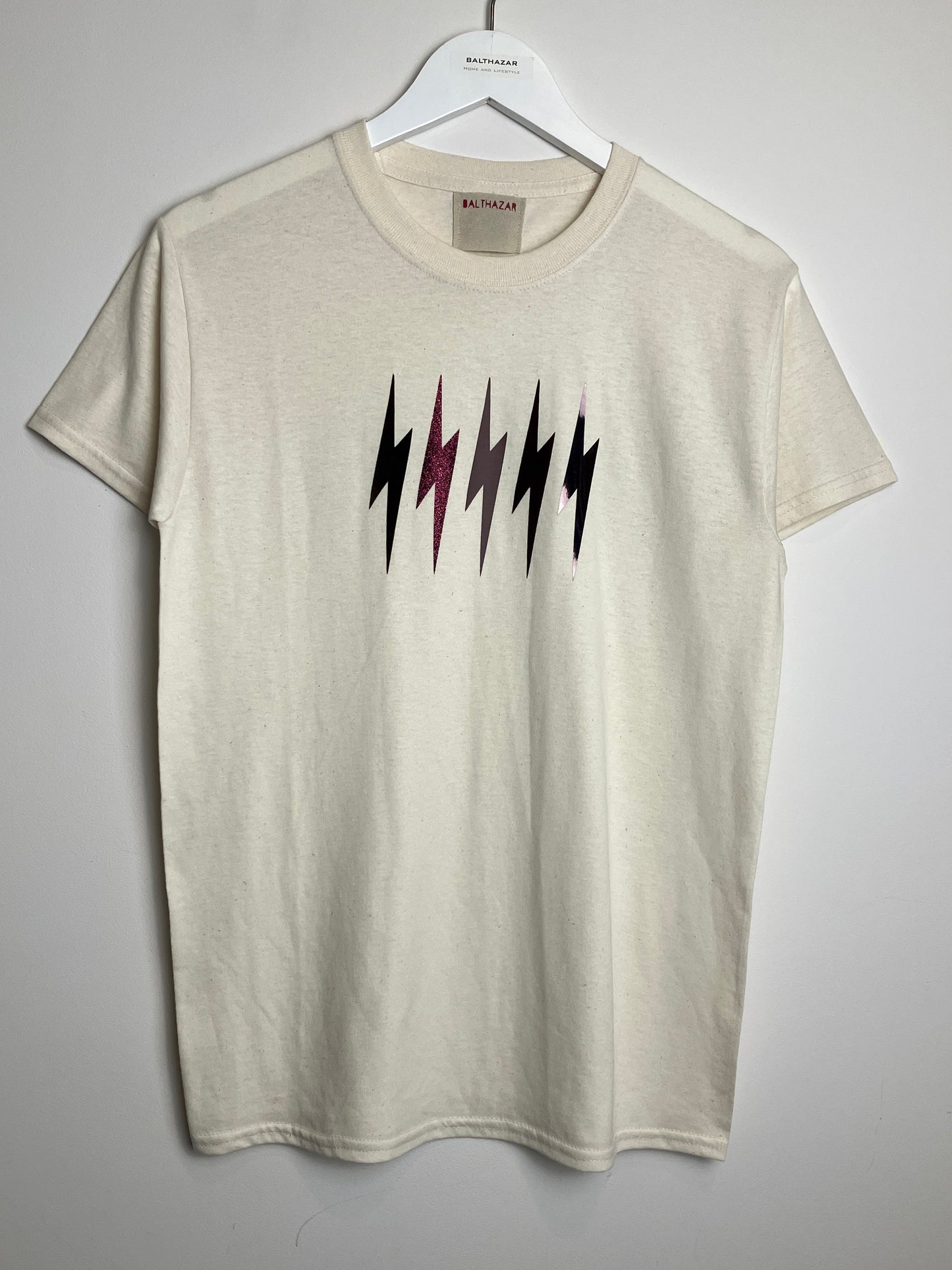 Chocolate mix OR Black Cherry lightning bolt  t-shirt