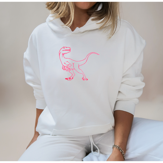 Embroidered Dinosaur Hoody