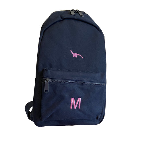 Personalised Initial and dinosaur mini backpack - customisable