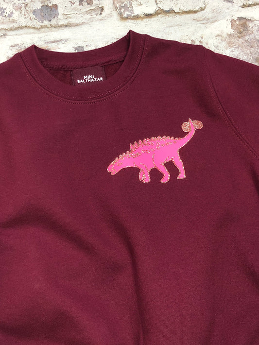 Children's glitter dinosaur sweatshirt - sample - 5-6 years