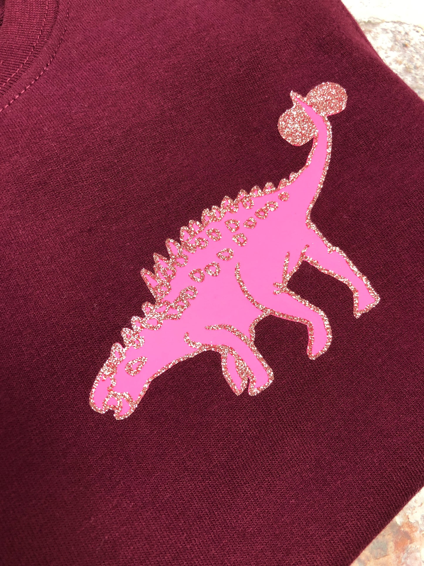 Children's glitter dinosaur sweatshirt - sample - 5-6 years