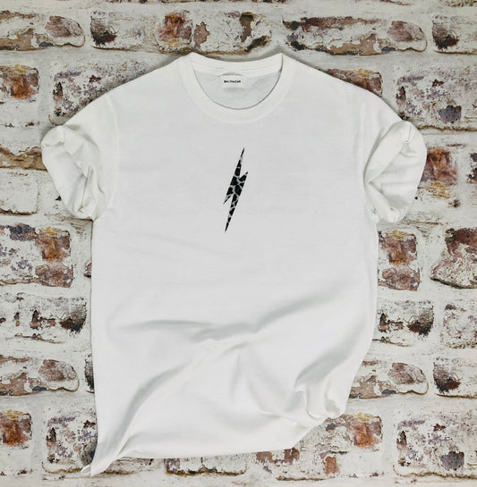 Animal print lightning bolt t-shirt