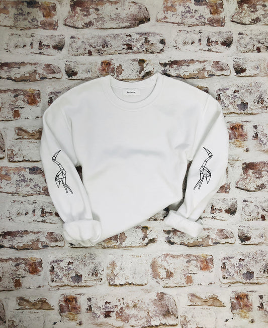 Origami Crane sleeved sweatshirt