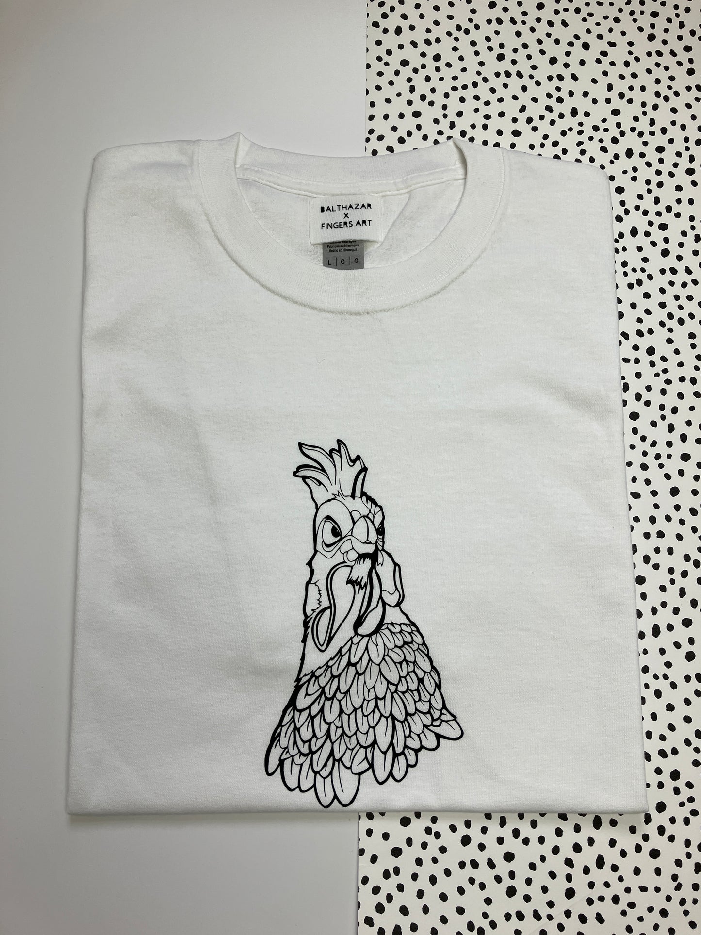 Large Chicken t-shirt - white - large