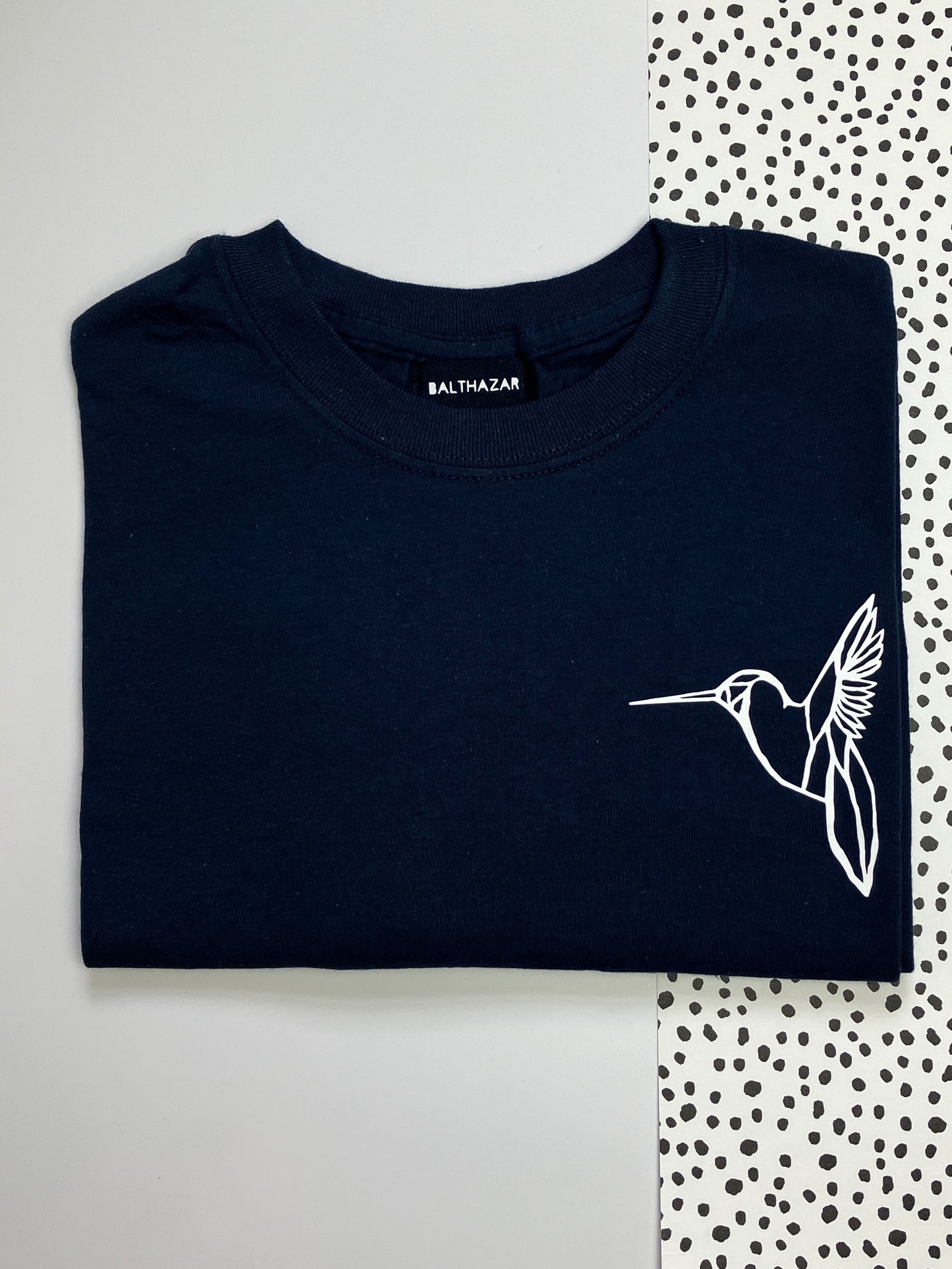 Origami Hummingbird t-shirt - Navy - unisex medium