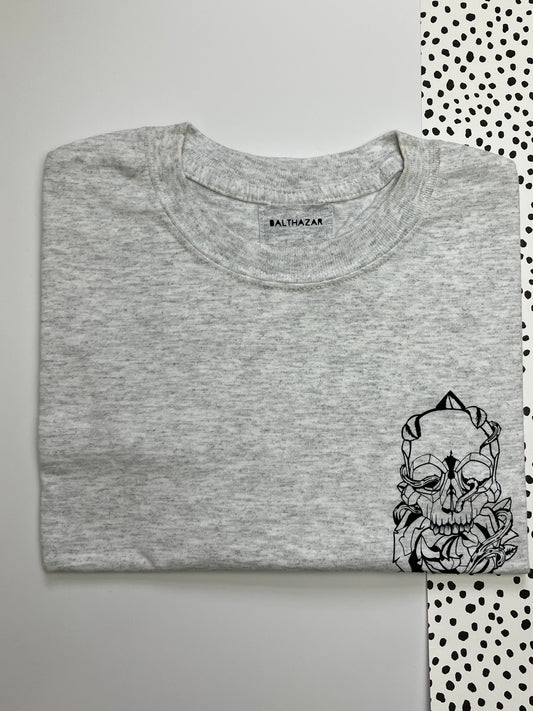 Skull and Rose t-shirt - grey - Medium