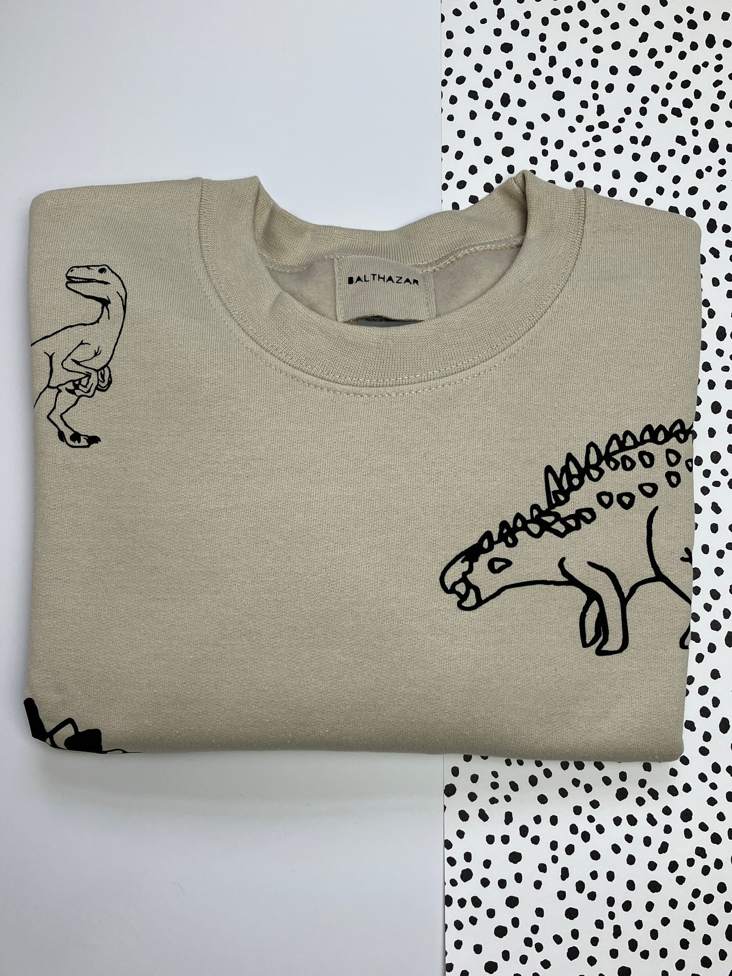 Mega dinosaur sweatshirt - Sand - small