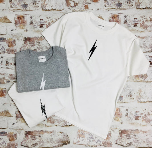 Monochrome lightning bolt t-shirt - Unisex style