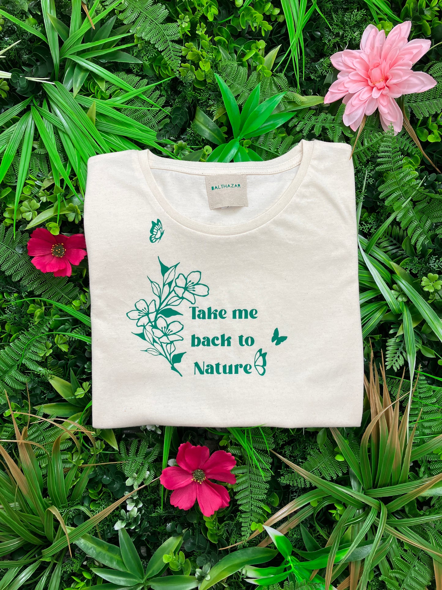 Take me back to nature floral butterfly  t-shirt